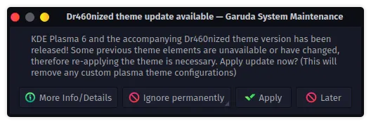 Dr460nized theme update prompt