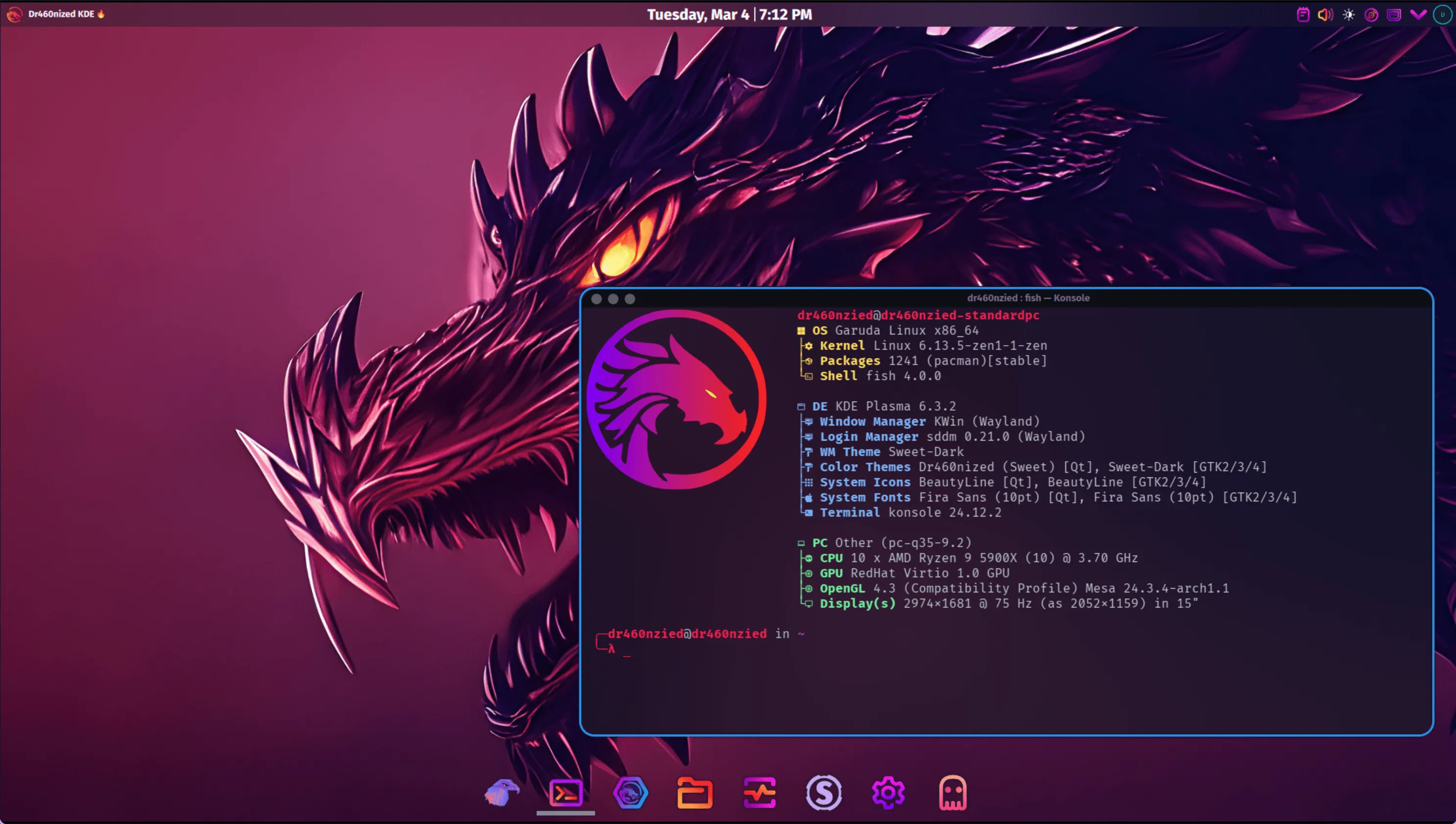 Dr460nized desktop on Plasma 6