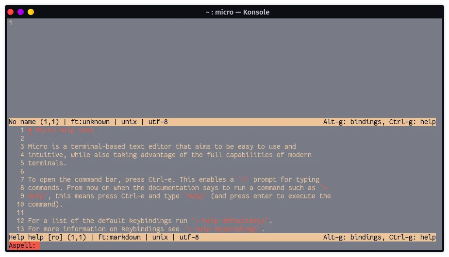 Micro editor