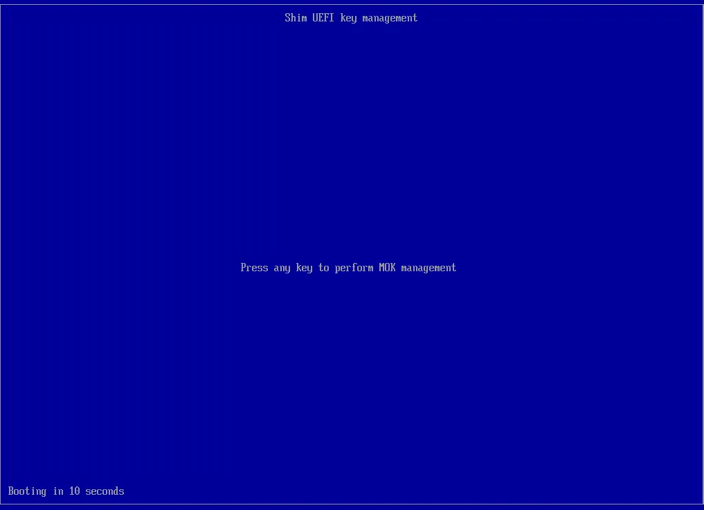 Shim UEFI key management prompt